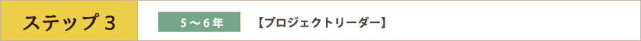 ステップ3　5〜6年　【プロジェクトリーダー】